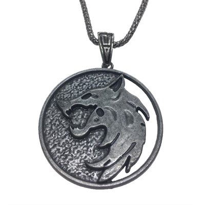 Кулон медальйон Відьмака Вовк у луні The Witcher Wolf TWW02 фото