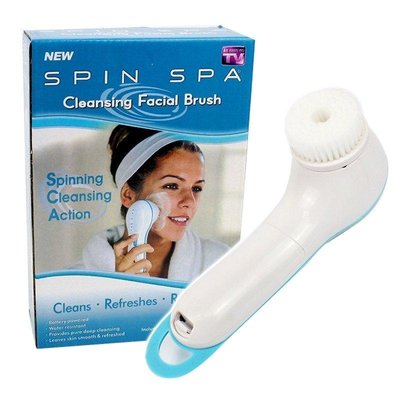 Щітка масажна для обличчя Spin Spa Cleansing Facial Brush Щітка для вмивання чистки обличчя 1369170950 фото