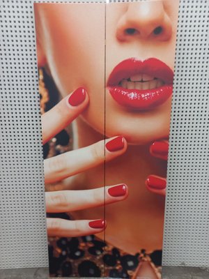 Модульная картина "Красные губы" 1649220221 фото