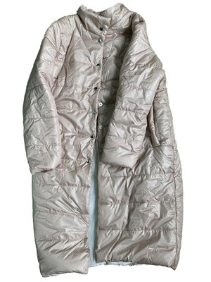 Жіноче пальто кокон 46-48 у забарвленні капучіно. 1711900896 фото