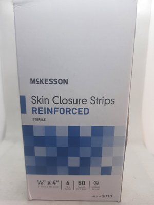 Смужки для закриття шкіри посиленні McKesson стерильні 12х102 мм 50x6 шт. 1686173583 фото