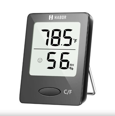 Комнатный термометр с гигрометром Habor HM118A Черный 1727884998 фото